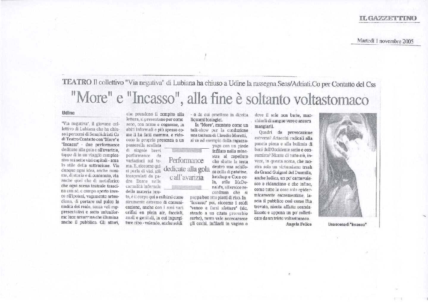 Incasso © Il Gazzettino, Mestre