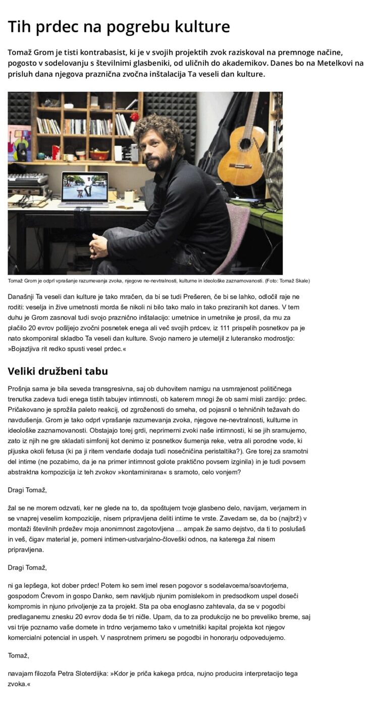 Na ta veseli dan kulture  Dnevnik